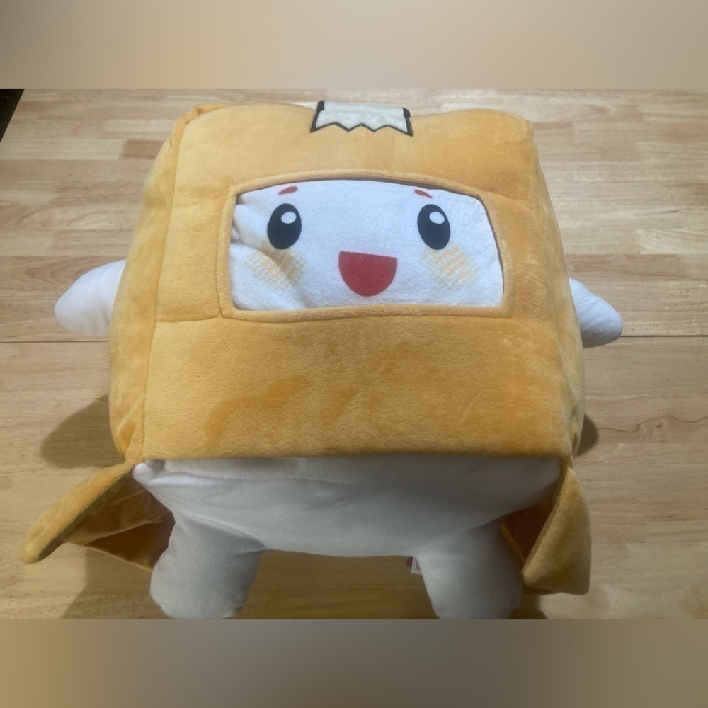Lanky Box Boxy stuffed character. Excellent Condition. See pictures for details